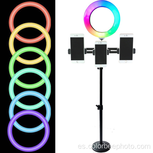 Kit de luz de relleno de mesa de anillo Rgb de 6 pulgadas